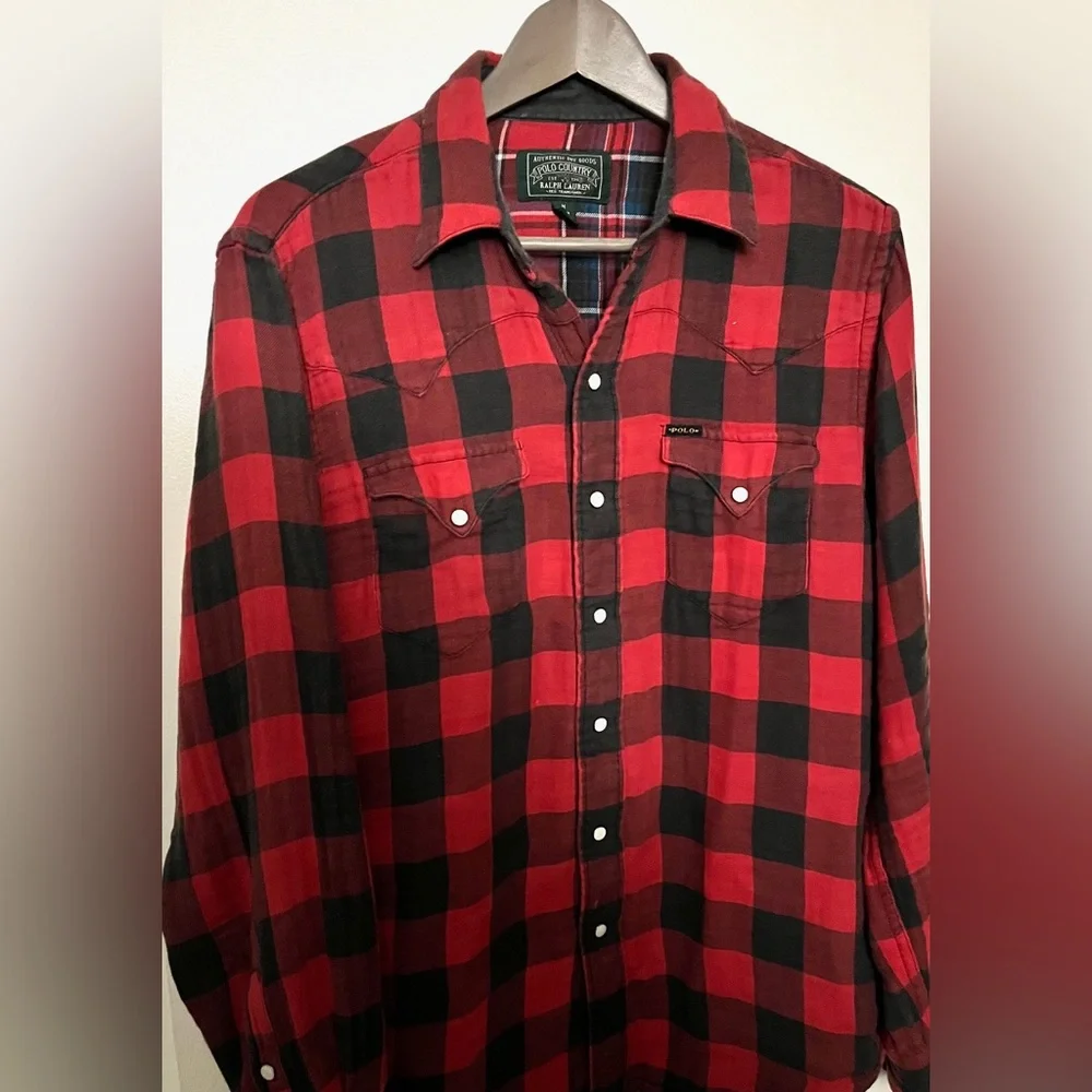 Polo Ralph Lauren Men’s Classic fit cotton checked double faced shirt - M - Picture 2 of 4